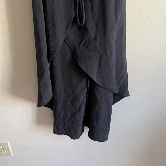 Lost + Wander Women S Gray Boho V-Neck Cold Shoulder Maxi Wrap Dress - Picture 2 of 8